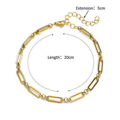 Anklets for Women Stainless Steel Stone Beaded Chain Anklet Summer Beach Accessories Boho Leg Bracelets Jewelry Tobilleras Mujer