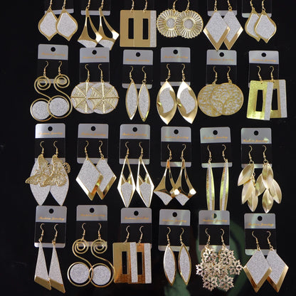 10Pairs/Lot Elegant Simple Stainless Steel Women Earrings Geometric Heart Mixed Style Jewelry Gift Giving Wedding Travel