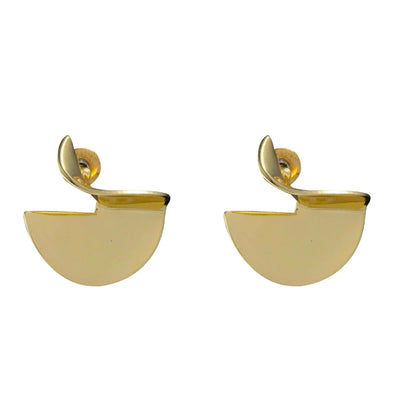 Retro Exaggerate Metal Statement Earrings for Women European Fashion Round Star Square Leaf Twist Geometry Long Earrings Jewelry