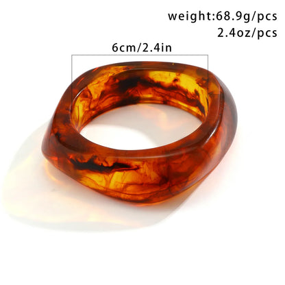 DIEZI Punk Big Geometric irregular Bangles Fashion Hip Hop Acrylic Wide Bangles Bracelets For Women Men New Gift Jewelry