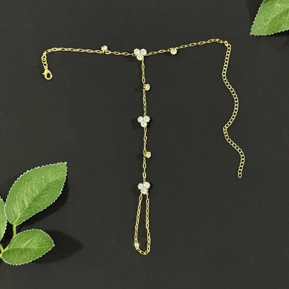 Crystal bracelets for women, simple fine chain finger bracelets, jewelry accessories, gifts