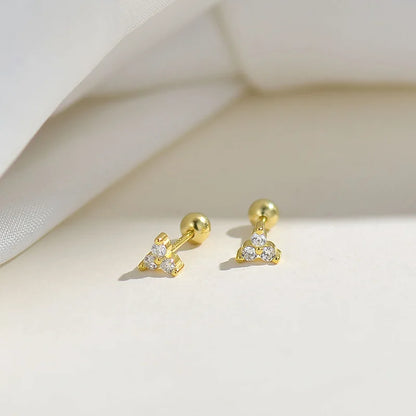 2PC Stainless Steel Little Huggies Hoop Earrings For Women Tiny Crystal Zirconia Pendant Cartilage Earrings Piercing Jewelry