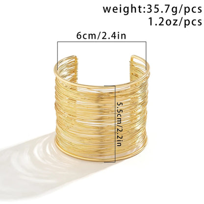 Open bracelet for women Men Metal Wire Intersecting Bracelet fashion girl Trendy armband Arm ring Exaggerated  Jewelry gifts