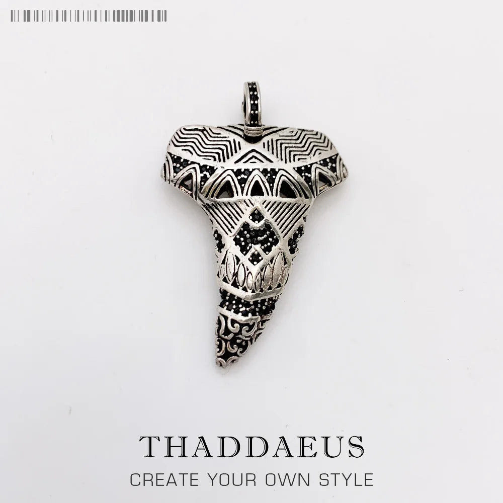 Pendant Black Love Knot Maori Cross Tooth Diver Fashion Rebel Street Jewelry Europe Bijoux Accessories Gift For Men Woman