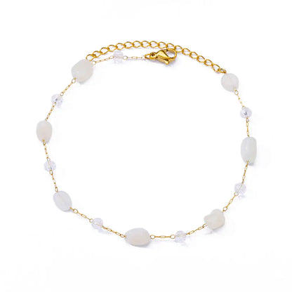 Elegant Zircon Flowers Bracelet For Women Girls Charm Gold Color Stainless Steel Plant Bracelets Luxury Designer Jewelry Gifts