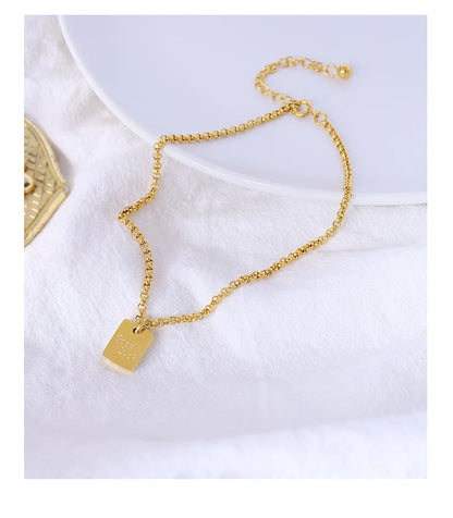 Anklets For Women Stainless Steel 18K Gold Plated High Quality No Tarnish Women's Ankle Bracelets Foot Chains Luxury Ankle Strap
