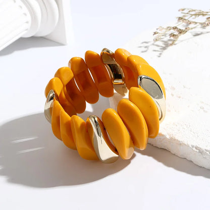 Wedding Wide Bracelet for Girls Charm Resin Bracelets Bangles For Women Luxury High Quality Fashion Jewelry Elastic Party Gifts