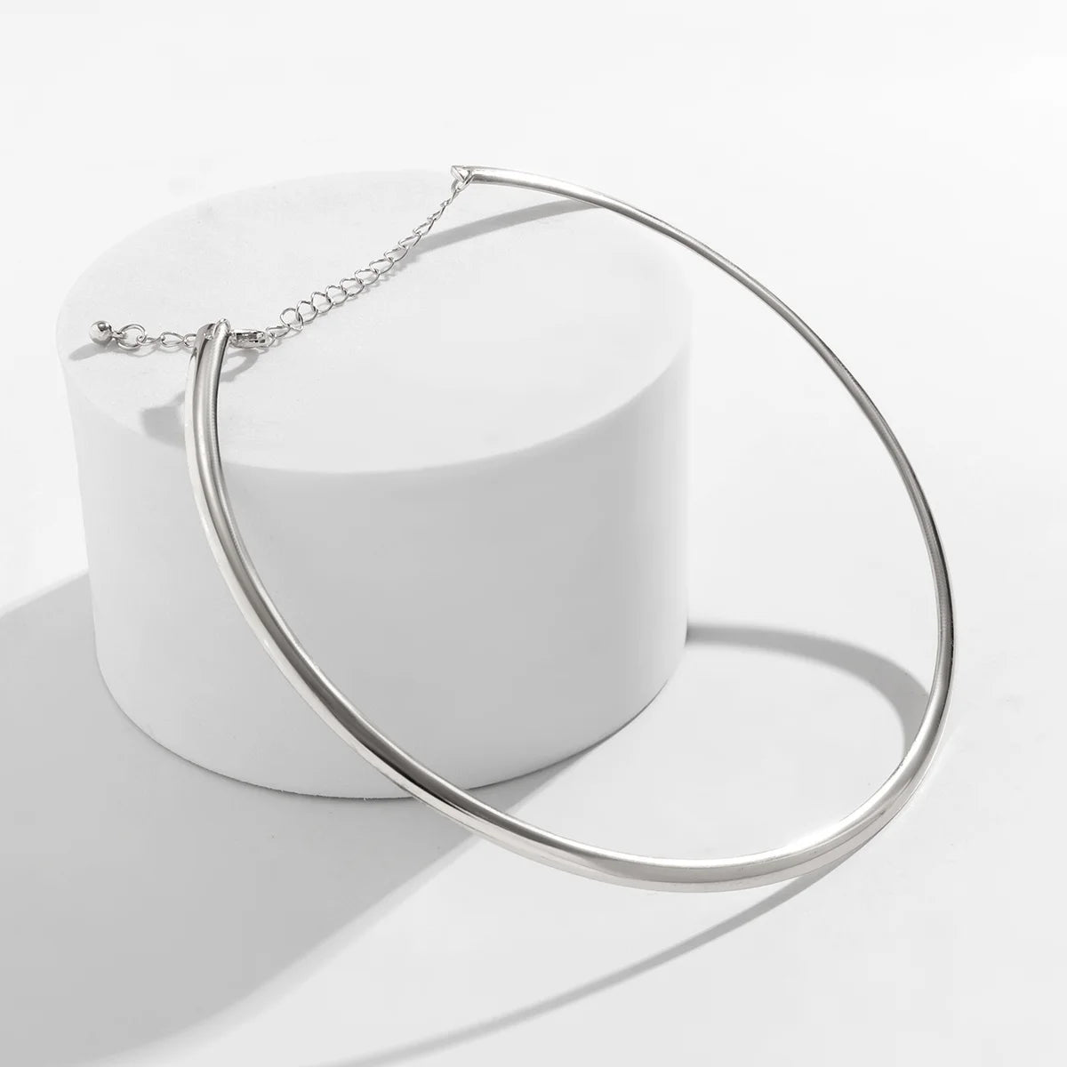 Elegant Simple Chunky Circle Torques Necklace for Women Trendy Choker Collar 2023 Fashion Jewelry on the Neck Accessories Female