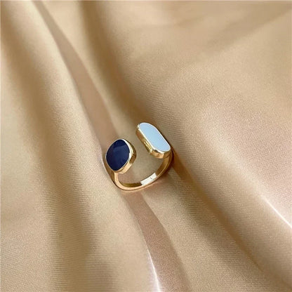Shell Opal Stone Cuff Rings For Women Girl 2024 New Trend Fashion Personalized Vintage Jewelry Ladies Gifts Party anillos mujer