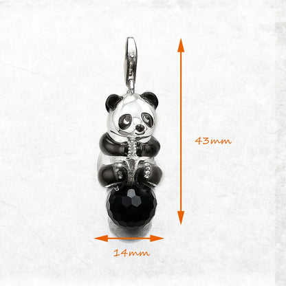 Pendant Panda With Crystal 925 Sterling Silver Cute Jewelry Europe Style Accessories Gift For Women Men