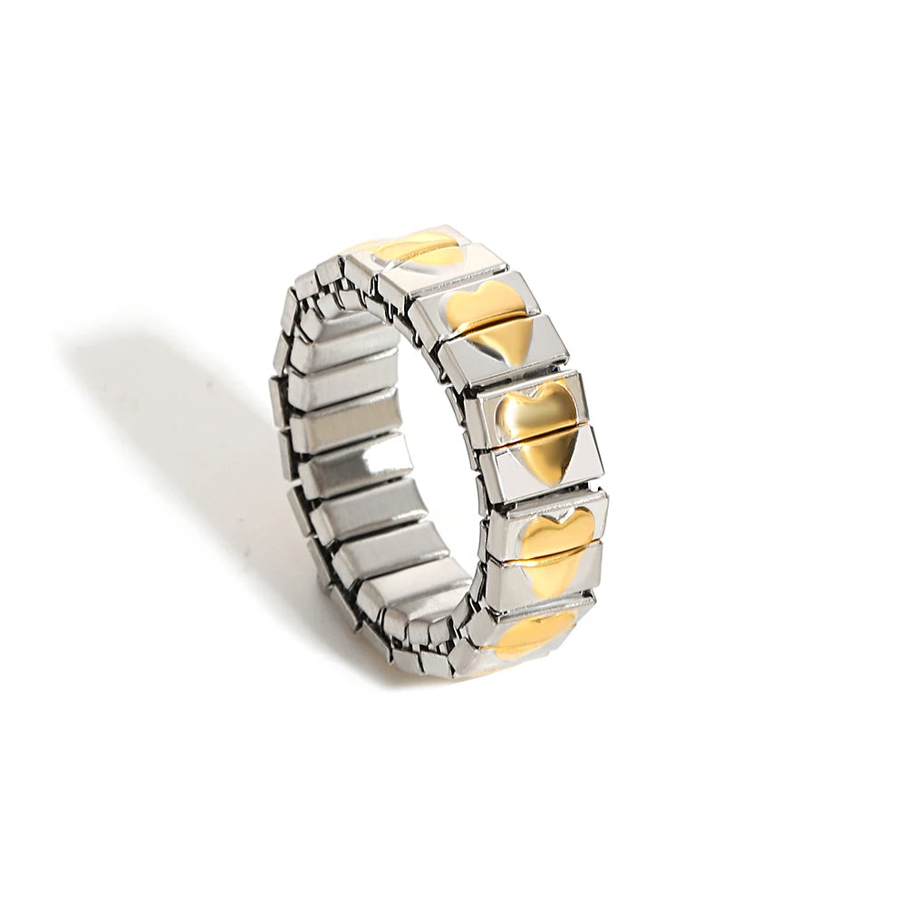 Greatera Elastic Love Ring Bangle For Women Men Fashion Multiple Stainless Steel Star Pattern Charm Watch Strap Bracelet Jewelry