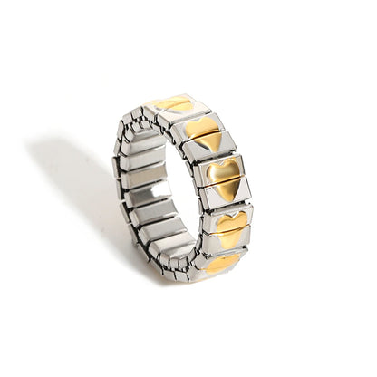 Greatera Elastic Love Ring Bangle For Women Men Fashion Multiple Stainless Steel Star Pattern Charm Watch Strap Bracelet Jewelry