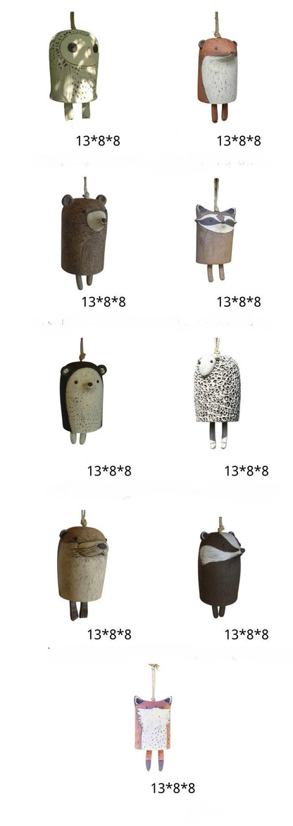Garden Pendants Bohemian Courtyard Animal Wind Chime Pendants Fun Resin Crafts Home Courtyard Atmosphere Decorations