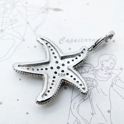 Pendants Starfish Pave,2019 Brand Glam Fashion Jewelry Europe Trendy 925 Sterling Silver Bijoux Accessories Gift For  Woman