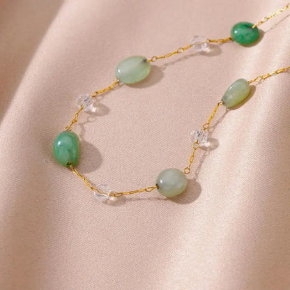 Anklets for Women Stainless Steel Stone Beaded Chain Anklet Summer Beach Accessories Boho Leg Bracelets Jewelry Tobilleras Mujer