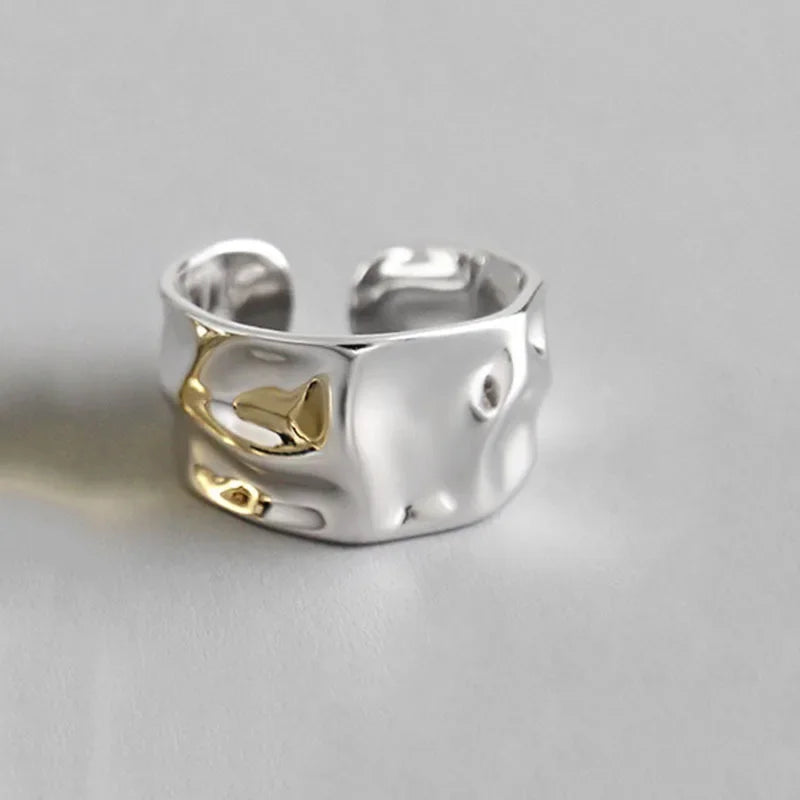 LATS New Fashion Designer Gold Silver Colour Water Drop Ring Woman Europe America Luxury Jewelry 2024 Trendy Accessories Gift