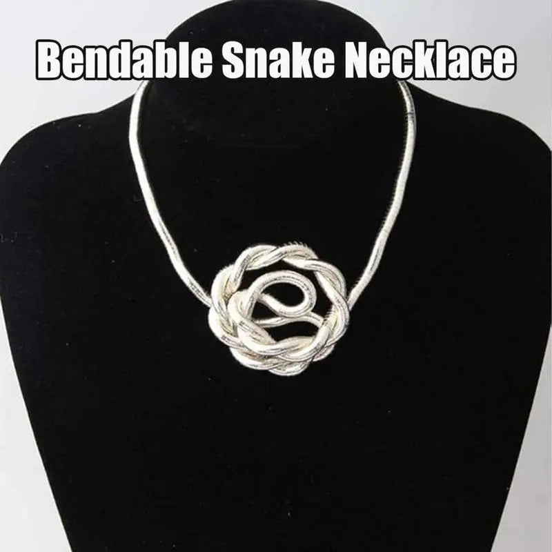 Bendable Snake Necklace Snake Chain Necklace Bendable Necklace Costume Jewelry Cool Snake Accessories For Family Friends