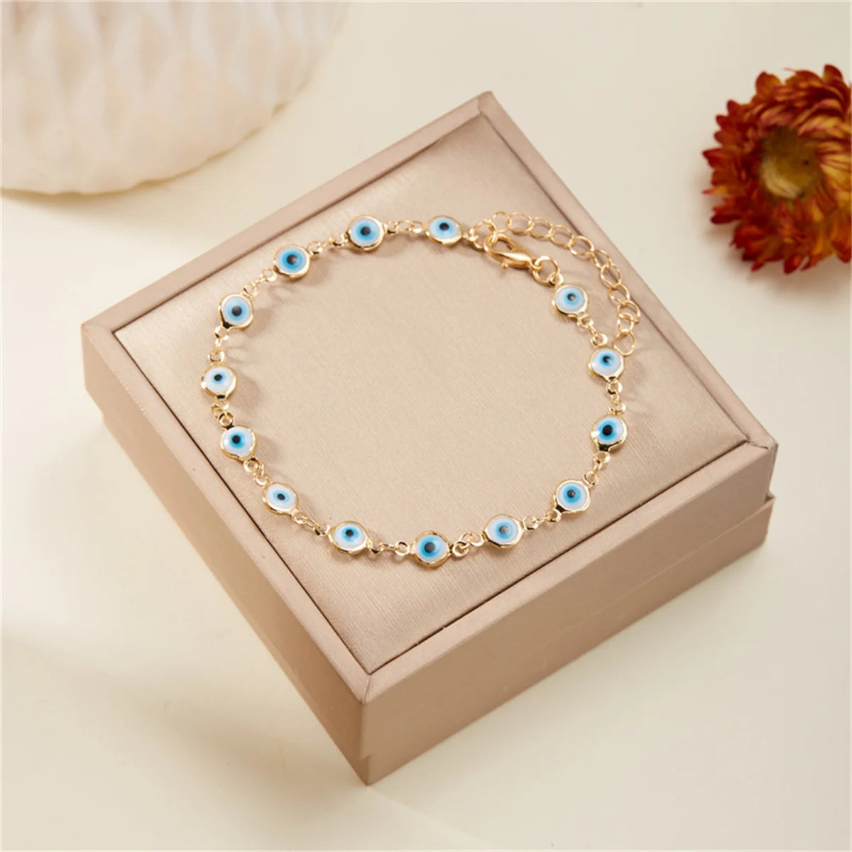 Bohemian Colorful Turkish Eyes Anklets For Women Creative Classic Lucky Evil Blue Eyes Ankle Bracelets Summer Beach Leg Jewelry