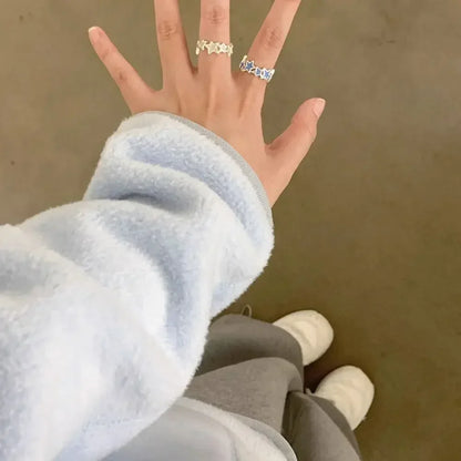 Korean Irregular Star Personalized Rings for Women Geometric Kpop Finger Buckle Jewelry Accessories Y2K Open Ring Christmas Gift