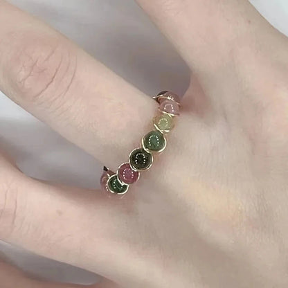 Shell Opal Stone Cuff Rings For Women Girl 2024 New Trend Fashion Personalized Vintage Jewelry Ladies Gifts Party anillos mujer