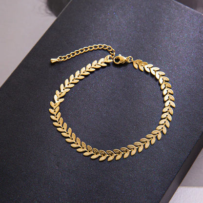 Summer Fashion Leaf Chain Anklet for Women Girls Beach Sexy Leg Barefoot Sandals Foot Anklets Bracelet Accessorie Jewelry Gift