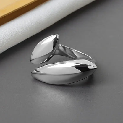 LATS New Fashion Designer Gold Silver Colour Water Drop Ring Woman Europe America Luxury Jewelry 2024 Trendy Accessories Gift
