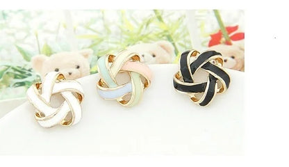 RAVIMOUR 2017 Enamel Pendientes Femme Fashion Gold Color Stud Earrings for Women Piercing Flower Brinco boucle d'oreille Bijoux