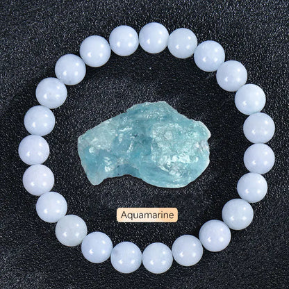 Original stone bracelet for women men trendy Blue Apatite beaded gemstone bracelets boss day scene employee appreciation gifts