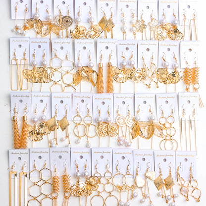 10Pairs/Lot Elegant Simple Stainless Steel Women Earrings Geometric Heart Mixed Style Jewelry Gift Giving Wedding Travel
