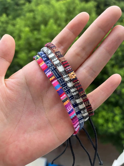 4PCS Summer Bohemian Style Hand-woven Anklets Men and Ladies Couple's Adjustable Anklets Set Beach Leisure