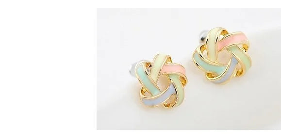 RAVIMOUR 2017 Enamel Pendientes Femme Fashion Gold Color Stud Earrings for Women Piercing Flower Brinco boucle d'oreille Bijoux