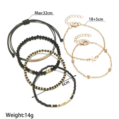 Simple Bracelet Beads Handmade Glass Stone Bracelets Women Boho Party Vacation Jewelry Stack Pulseras De Mujer