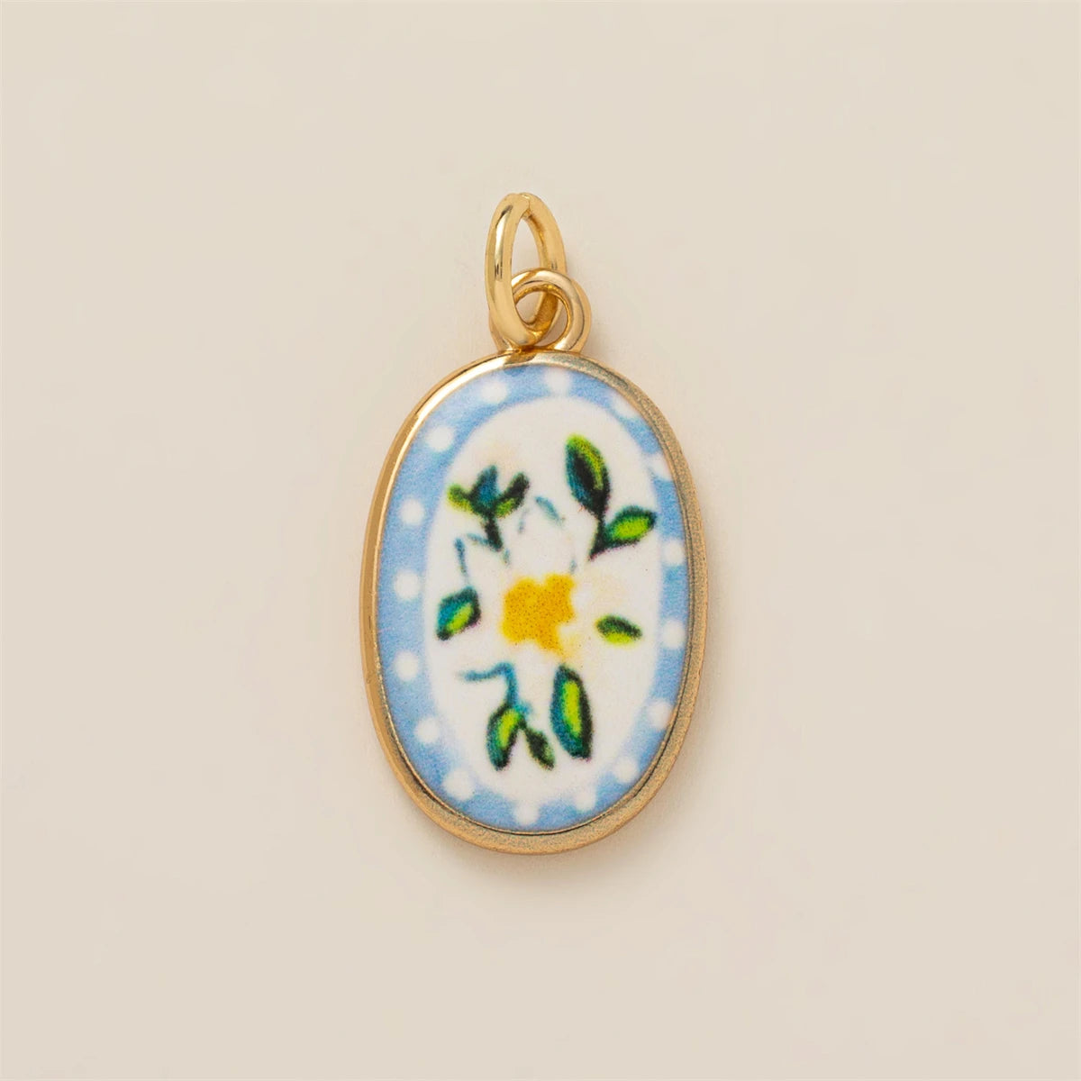 Colorful dopamine pendant with oil droplets, strawberry, crab, heart, shell pattern, color preservation