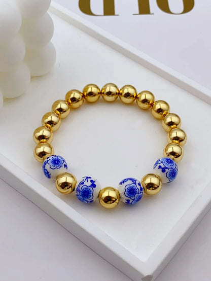 Elegant Ceramic Bracelet with Acrylic Beads and Pearls Handmade for Women's Daily Wear bracelet for women