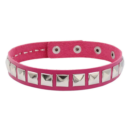 New Black Women Punk PU Leather Square Rivets Choker Collar Necklace Hip Hop Female Girls Party Jewelry 2022 Neck Accessories