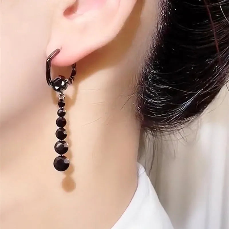 2023 New Fashion Trend Unique Design Elegant Delicate Zircon Water Drop Earrings Women Jewelry Party Premium Gift Wholesale