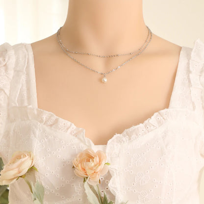 LATS 2022 New Beads Neck Chain Kpop Pearl Choker Necklace Gold Color Goth Chocker Jewelry on The Neck Pendant Collar for Women