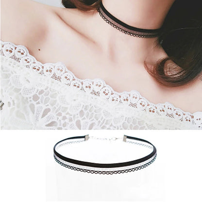Black Velvet Choker Necklace For Women Vintage Black Star Sexy Lace Necklaces with Pendants Gothic Girl Gifts Neck Jewelry