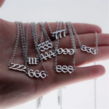 111 222 333 444 555 666 777 888 999 Angel Number Anklets For Women Stainless Steel Leg Bracelet Beach Foot Goth Jewelry BFF Gift