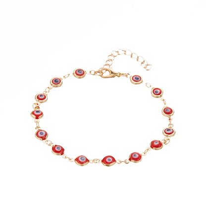 Bohemian Colorful Turkish Eyes Anklets For Women Creative Classic Lucky Evil Blue Eyes Ankle Bracelets Summer Beach Leg Jewelry