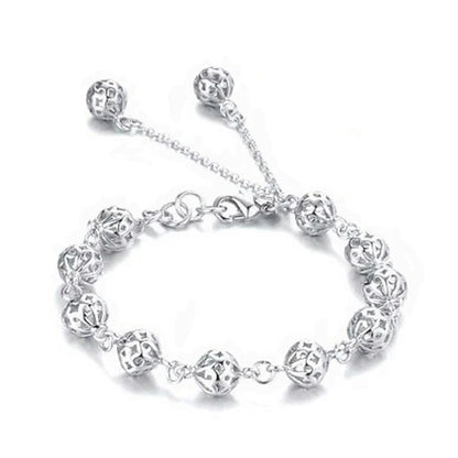 100% 925 Sterling silver Beautiful bracelets noble top pretty fashion Wedding Party cute lady nice Ball women bracelet jewelry