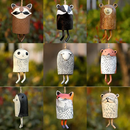 Garden Pendants Bohemian Courtyard Animal Wind Chime Pendants Fun Resin Crafts Home Courtyard Atmosphere Decorations