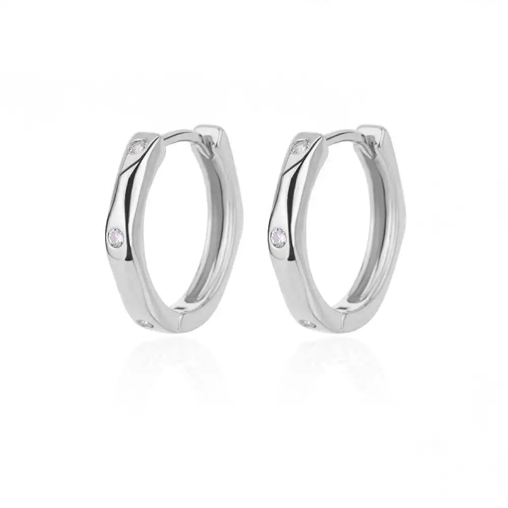 Zircon Star Earring For Women Girl Stainless Steel Hoop Piercing Earring y2k 2023 New Jewelry Accessories aretes free shipping