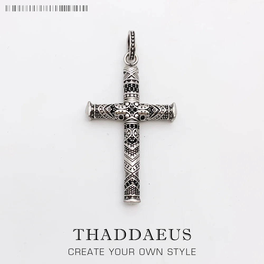 Pendant Black Love Knot Maori Cross Tooth Diver Fashion Rebel Street Jewelry Europe Bijoux Accessories Gift For Men Woman
