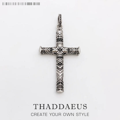 Pendant Black Love Knot Maori Cross Tooth Diver Fashion Rebel Street Jewelry Europe Bijoux Accessories Gift For Men Woman