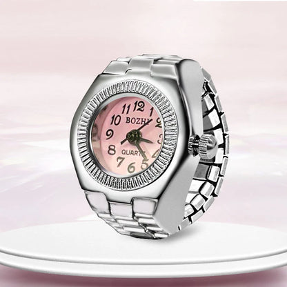Kiss Jewelry Vintage Y2K Finger Watch Rings for Women Men Elastic Stretchy Roman Quartz Mini Watches Rings Punk anillos Gift