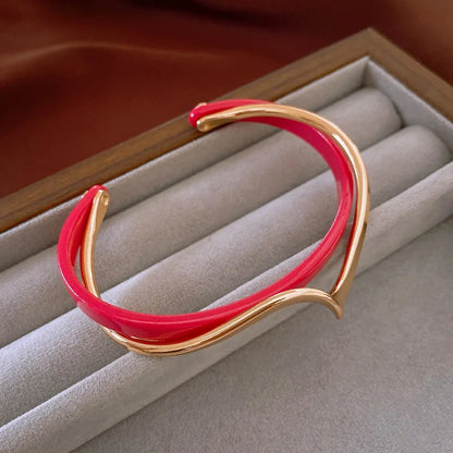 White Acrylic Bracelets Board Bend Metal Bangles Womens Hand Bracelets Geometric C- shaped Opening Bracelets Jewelry Gifts