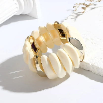 Wedding Wide Bracelet for Girls Charm Resin Bracelets Bangles For Women Luxury High Quality Fashion Jewelry Elastic Party Gifts