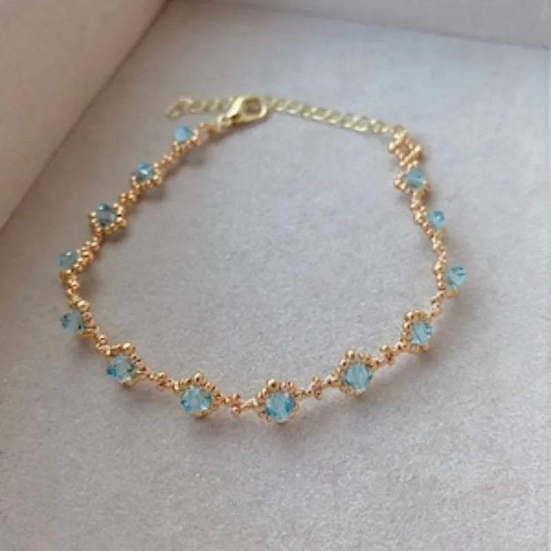 Exquisite 18k gold plated crystal bracelet, gift for her,