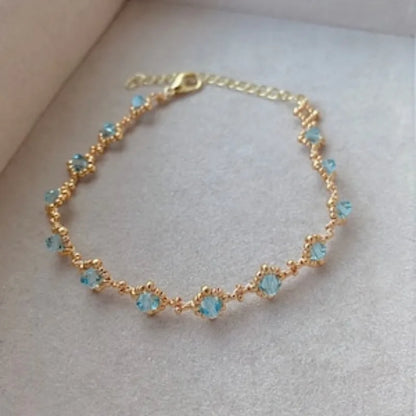 Exquisite 18k gold plated crystal bracelet, gift for her,